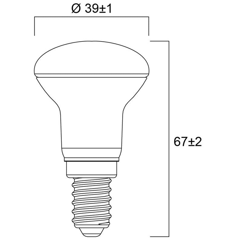 2,9W, 250lm, RefLED R39 120°, E14, 3000K, 39x67mm, Sylvania LED-Reflektorlampe
