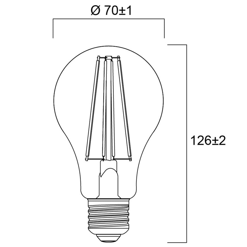 11W, 1521lm, ToLEDo Retro A67, E27, 2700K, 70x126mm, Kirkas Led lamppu Sylvania