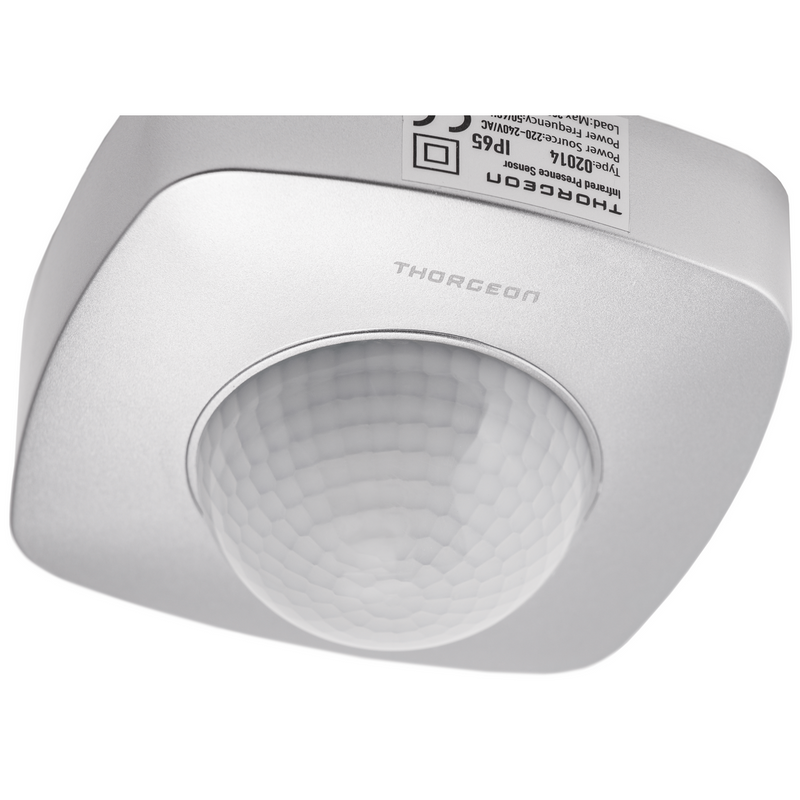 Präsenzmelder 20m MAX 2000W IP65 Silber Thorgeon