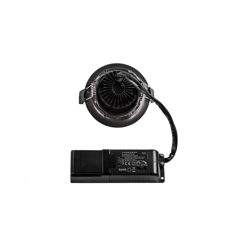 10W, 800lm, LED Downlight, DIM, CCT, 40°, IP44, IK04, 3000K/4000K/5700K, 83-88mm, Nikkeli LED alasvalo Thorgeon