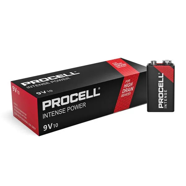 Procell Intense 9V (6LR61) alkaliparisto – 10 kpl tukkupakkaus