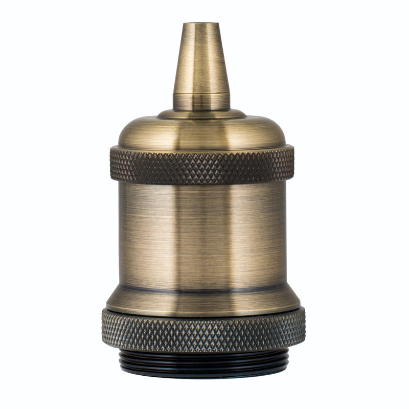 Retro-Lampenfassung in Bronze für E27-Leuchtmittel