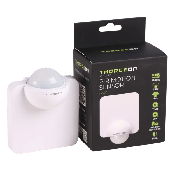 PIR Liiketunnistin 8m MAX 1200W IP54 Thorgeon