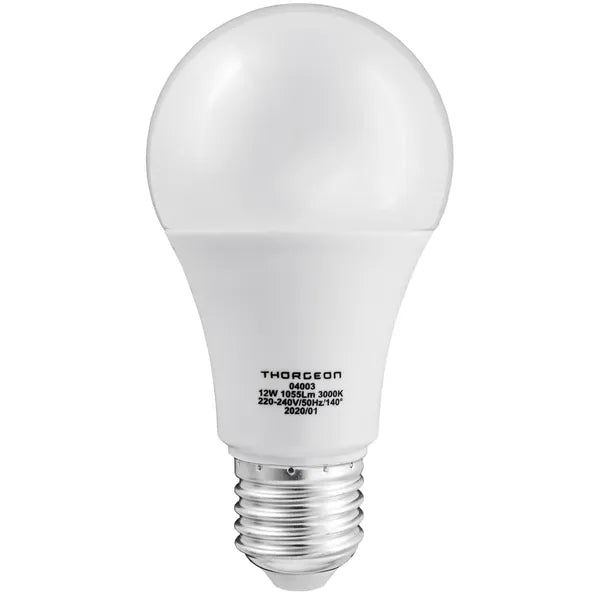 Thorgeon LED-lamppu E27 12W 1164lm – 3000K/4000K, 140°, huurrettu, 60x118mm