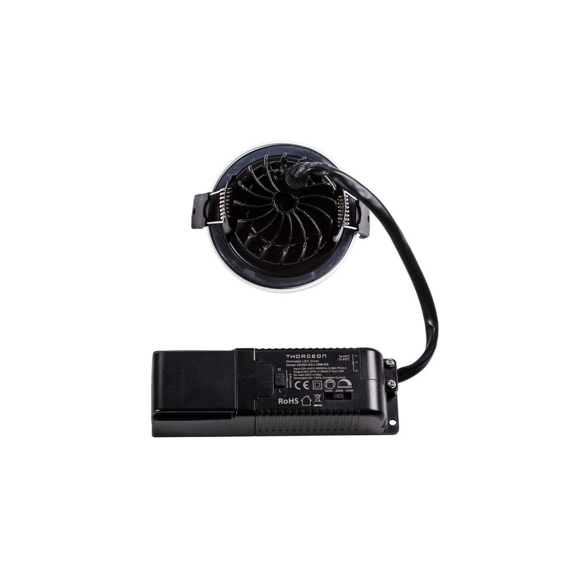 10 W, 800 lm, LED-Downlight, DIM, CCT, 40°, IP65, IK04, 3000 K / 4000 K / 5700 K, 68–72 mm, Thorgeon LED-Downlight