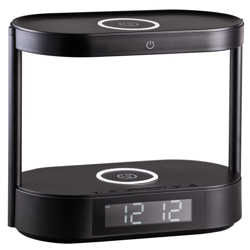 7W, 200lm, LED Bedside, 3800K/4600K, DIM, Wireless charging 5V 1A, Black Led table lamp Thorgoen