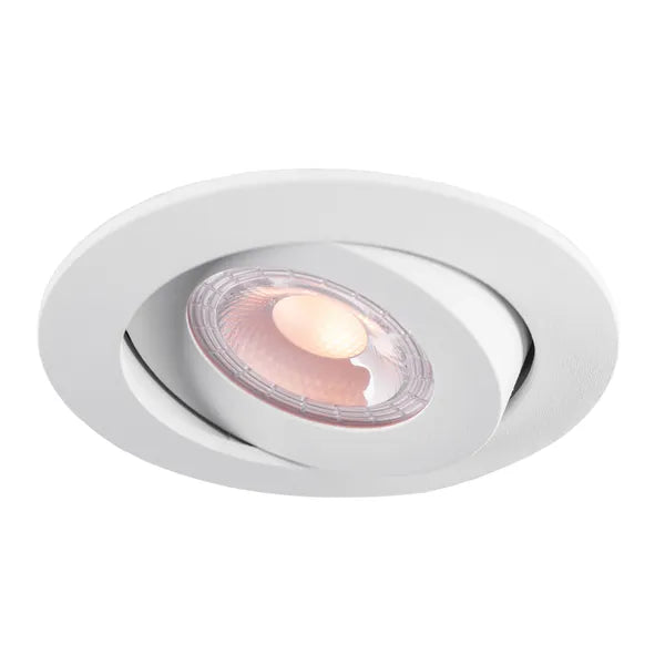 6W, 461lm, Halux LED Slim Downlight, DIM, CCT, 2700K/3000K, IP44, IK04, 31x85mm, White LED Downlight Thorgeon