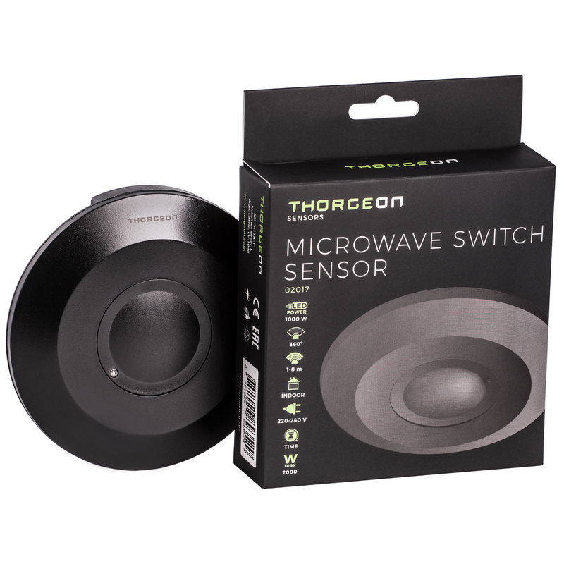 Microwave motion sensor 8m MAX 2000W IP20 Thorgeon