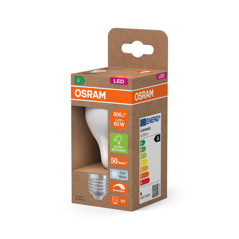 Osram Classic A60 E27 3,8 W, 806 lm – dimmbar, 4000 K