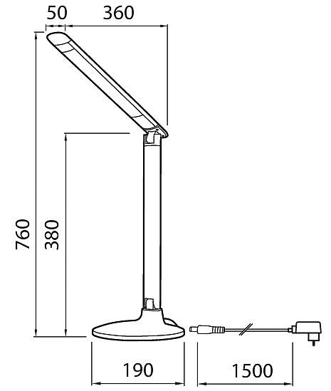 14W, 800lm, Gina, 2700K/6500K, Himmennettävä Led pöytävalaisin Airam