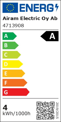 3,8 W, 806 lm, A60, E27, 60x108 mm, Airam LED-Filamentlampe