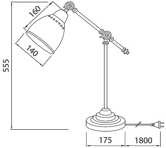 Sansa Desk Pöytävalaisin vaihdettavalla E27 polttimolla MAX. 40W  Airam