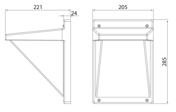 6/12/19W, 500/1000/1500lm, Vino Duo, IP65, IK10, 3000/4000K, 205x285mm, Airam LED Wall Light
