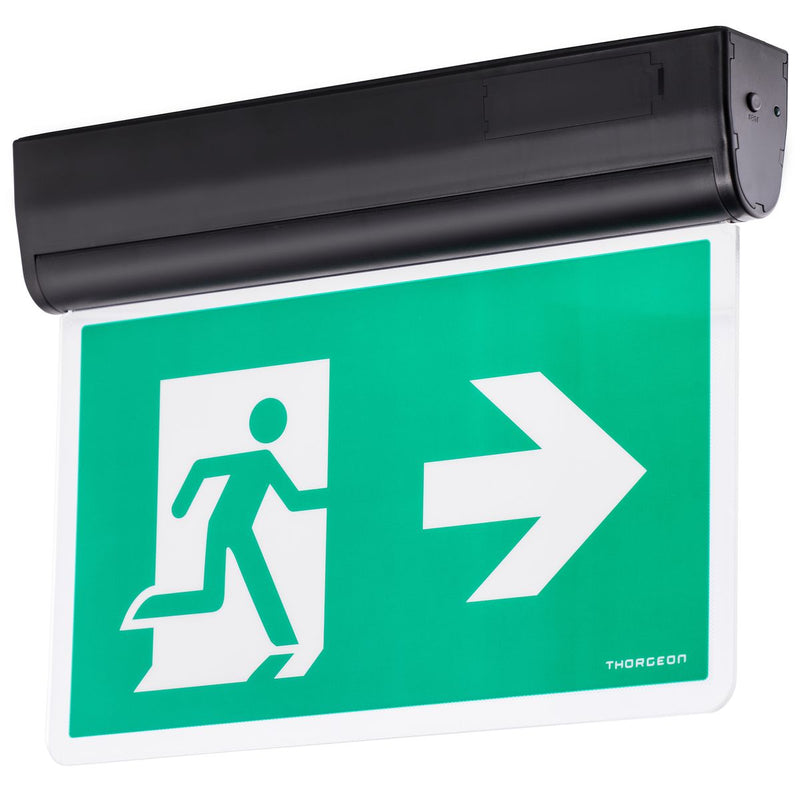 3W, 100lm, Emergency LED IP40, IK05, 3h battery, Black LED Emergency Light Thorgeon