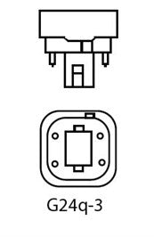 26W, 1750lm, G24q-3 4P, 26x163mm, Plug-in lamp Patron