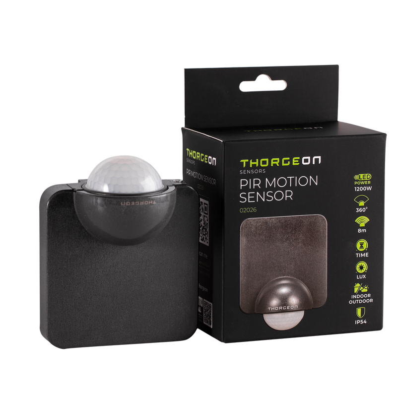 PIR Liiketunnistin 8m MAX 1200W IP54 Thorgeon