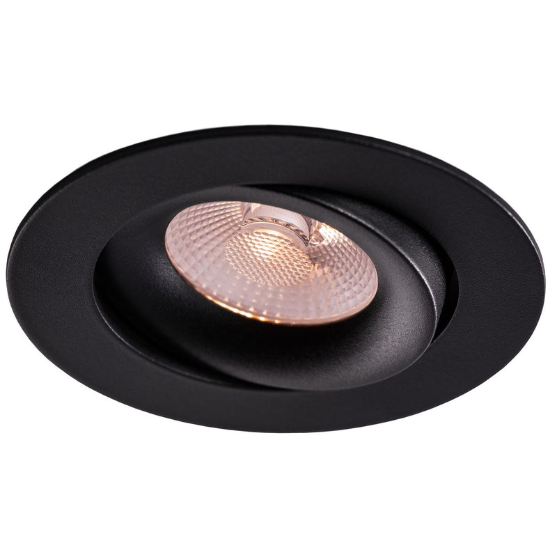 10 W, 800 lm, LED-Downlight, dimmbar, CCT, 40°, IP44, IK04, 3000 K/4000 K/5700 K, 83–88 mm, schwarzes LED-Downlight Thorgeon