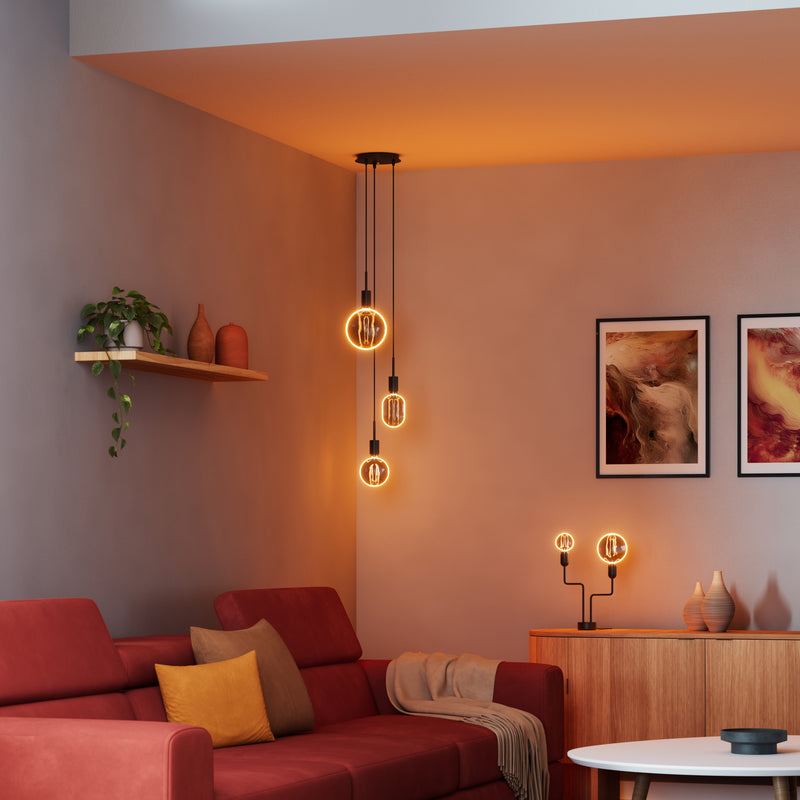 4W, 110lm, Vintage 1906 Globe Filament SMOKE DIM, E27, 1800K, 100x189mm, LED Sisustuslamppu Osram