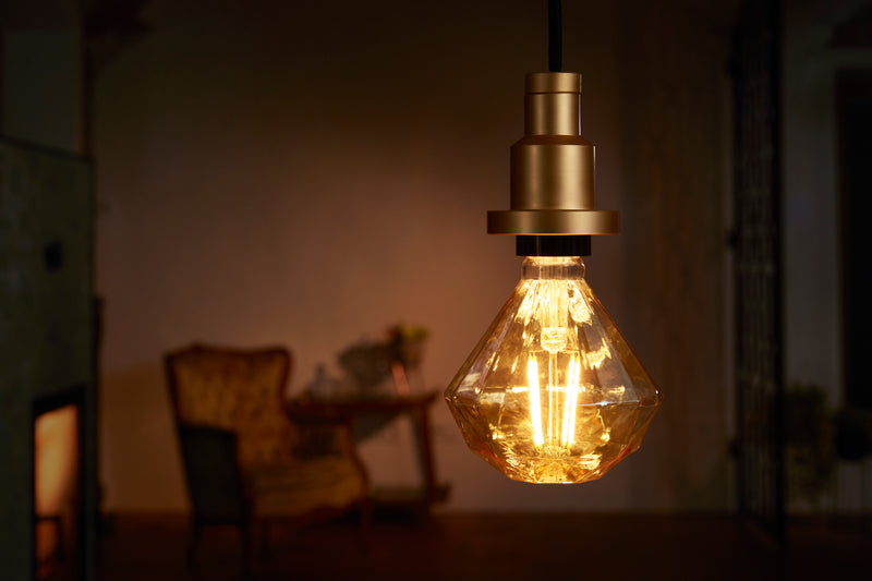 4W, 470lm, Vintage 1906 Edison Filament Diamond GOLD, 2400K, E27, 110x142mm, Osram LED Decorative Lamp