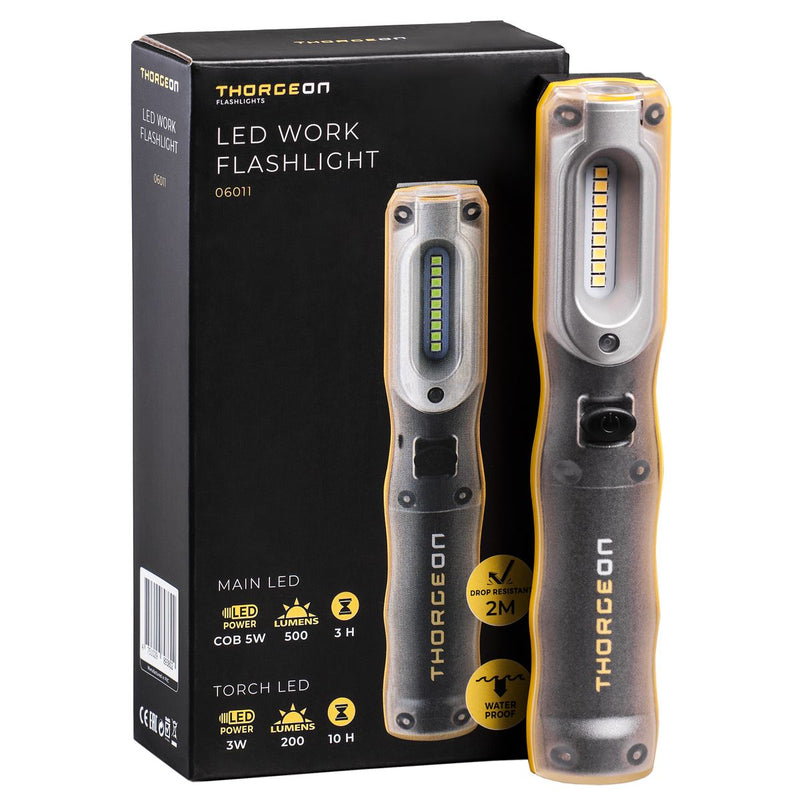 5 W + 3 W, 500 lm + 200 lm, LED-Arbeitsleuchte, 2500 mAh, LED-Arbeitsleuchte Thorgeon