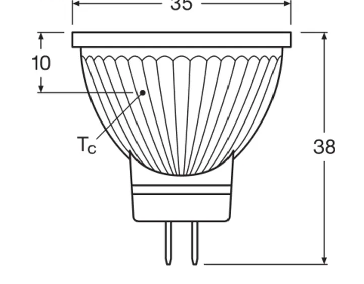 Ledvance Performance MR11 LED-Reflektorlampe GU4 2,5W 184lm 4000K 36° – 12 V, 35×38 mm, ersetzt 20W