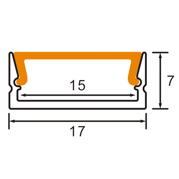 Aluminiumprofil-Set für LED-Streifen 2m IP20, U-Form, opale Abdeckung Thorgeon