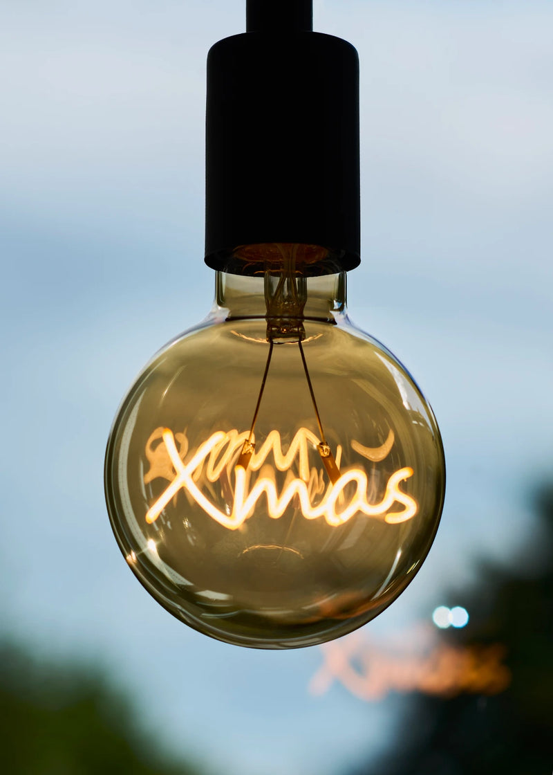 2W, 90lm, LED Silhouette Xmas G95 DIM, E27, 2000K, 95x104mm, Led kultainen Koristelamppu