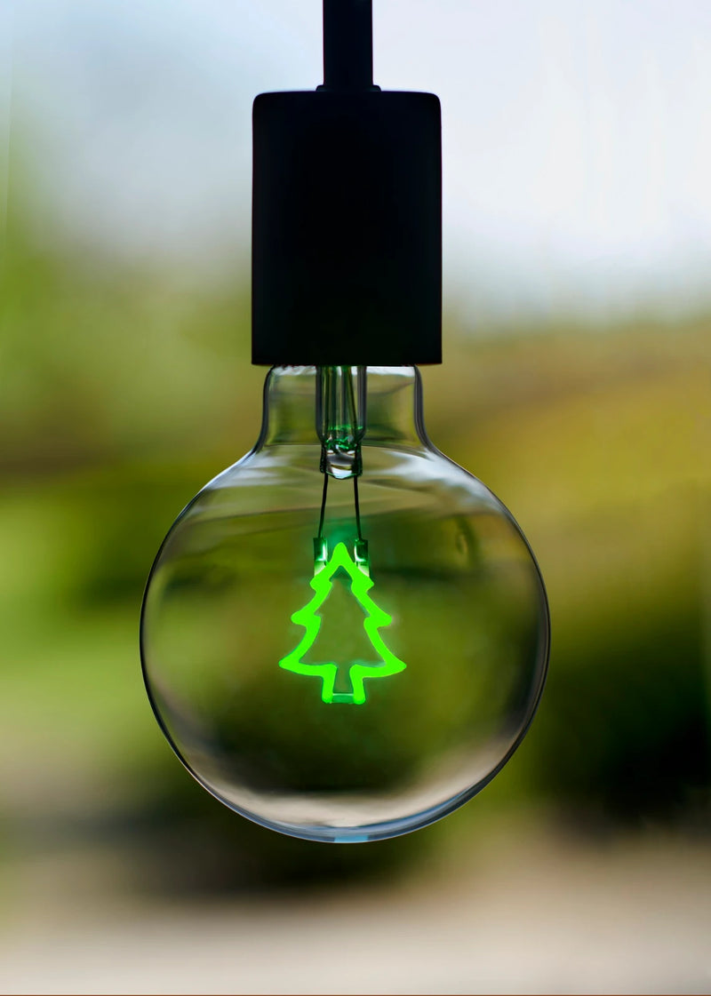 2W, 170lm, LED Silhouette Christmas Tree G95 DIM, E27, 95x104mm, Led Koristelamppu