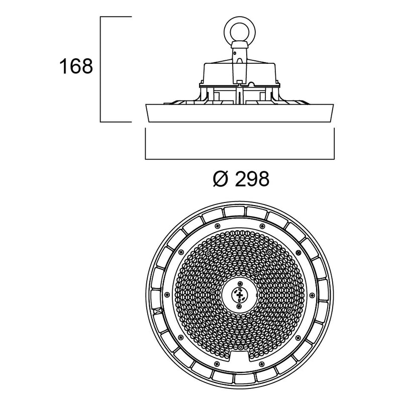 80W, 13000lm, Sylvania Granit 85°, IP65, IK08, 4000K, 298x168mm, LED Industrial Luminaire Sylvania