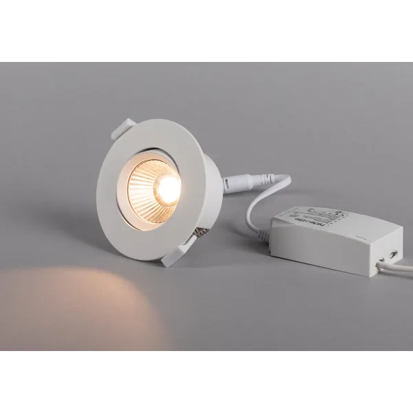 6W, 405lm, Optic Quick Iso 6 pcs, IP44, 3000K, 41x95mm, LED downlight set Hidealite
