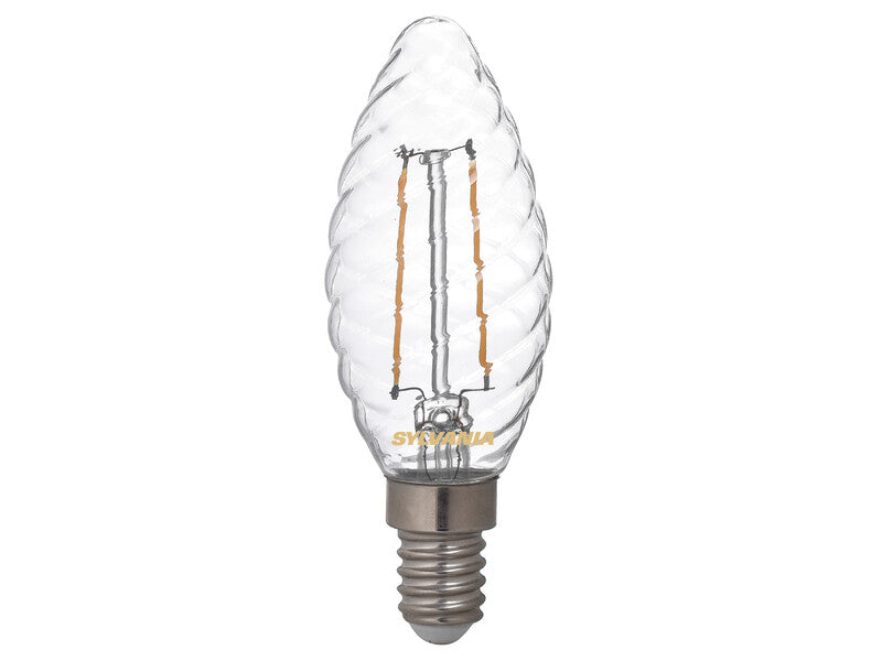 2.5W, 250lm, ToLEDo Retro Candle spiral, E14, 2700K, 35x97mm, Clear LED lamp Sylvania