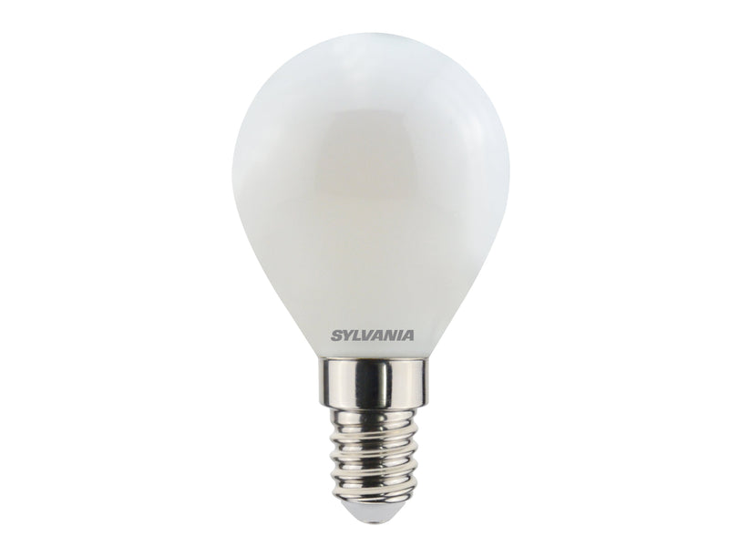 6W, 806lm, ToLEDo Retro Ball, G45, E14, 2700K, 45x80mm, Satinierte LED-Lampe Sylvania