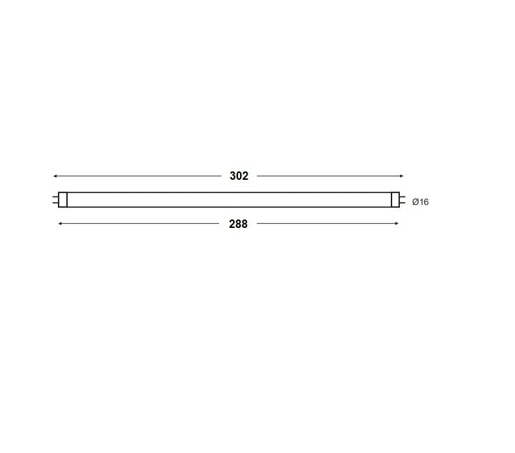 Ecoplus T5 LED Tube HF G5 4W 470lm 4000K – 288 mm, replaces 8W fluorescent tube
