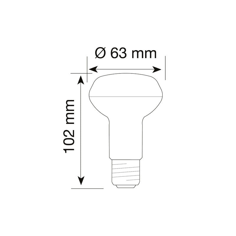 4 W, 400 lm, Filament-Reflektor R63, E27, 2700 K, 63x102 mm, LED-Reflektorlampe