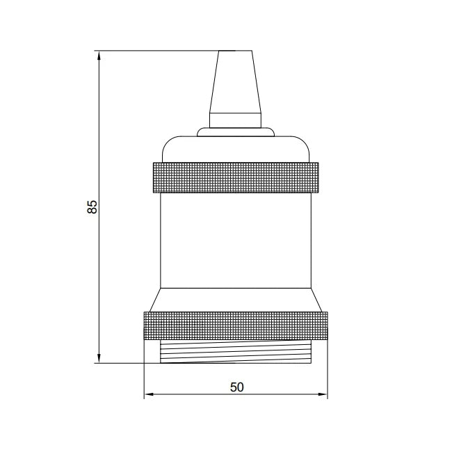 Retro-Lampenfassung in Bronze für E27-Leuchtmittel