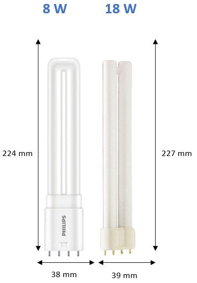 8W, 960/1000lm, CorePro PLL EM/Mains, 2G11 4P, 38x224mm, Led pistokantalamppu Philips