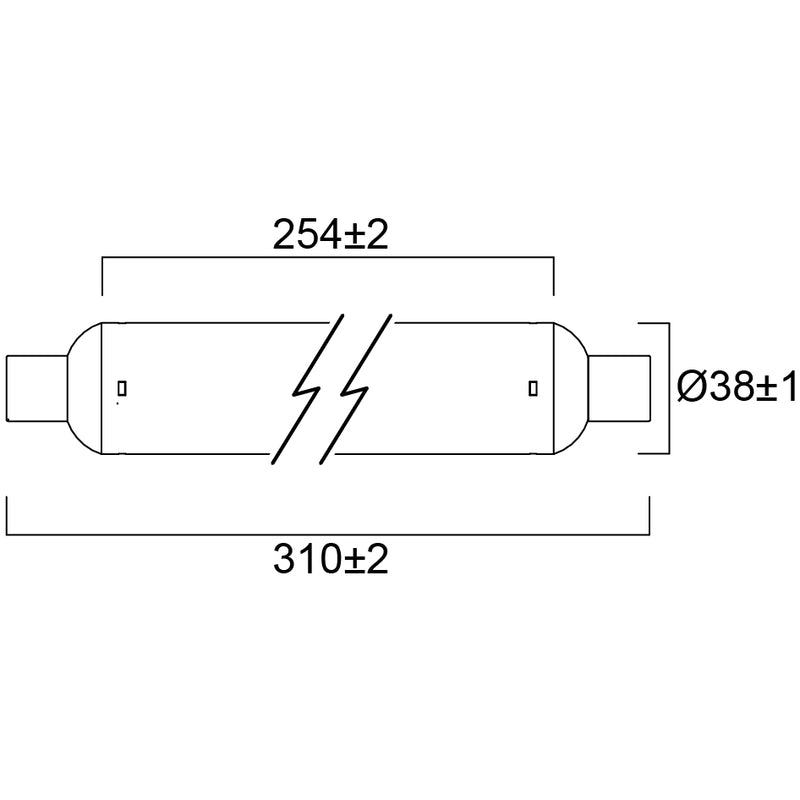 8,5 W, 806 lm, ToLEDo Striplight, S14s, 2700 K, 38x310 mm, lineare LED-Lampe Sylvania
