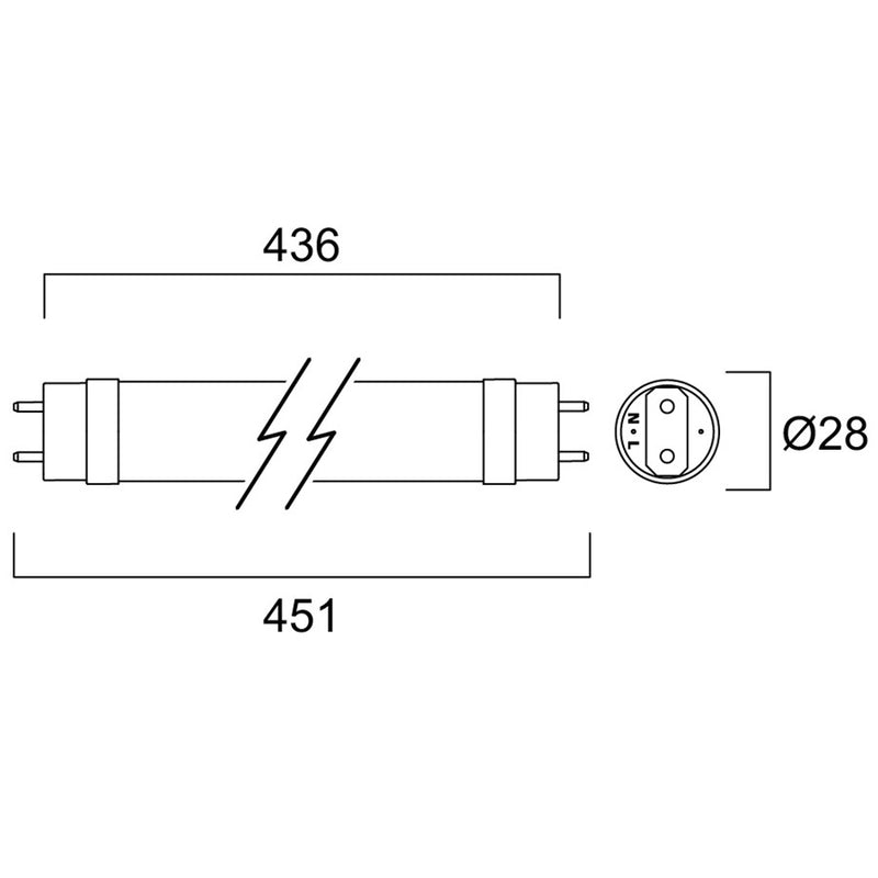 6W, 950lm, ToLEDo Avant High Output ,T8 G13, 28x451mm, LED Putki Sylvania