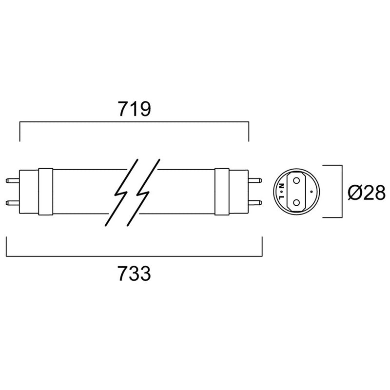 9W, 1350lm, ToLEDo Avant High Output ,T8 G13, 28x734mm, LED Putki Sylvania