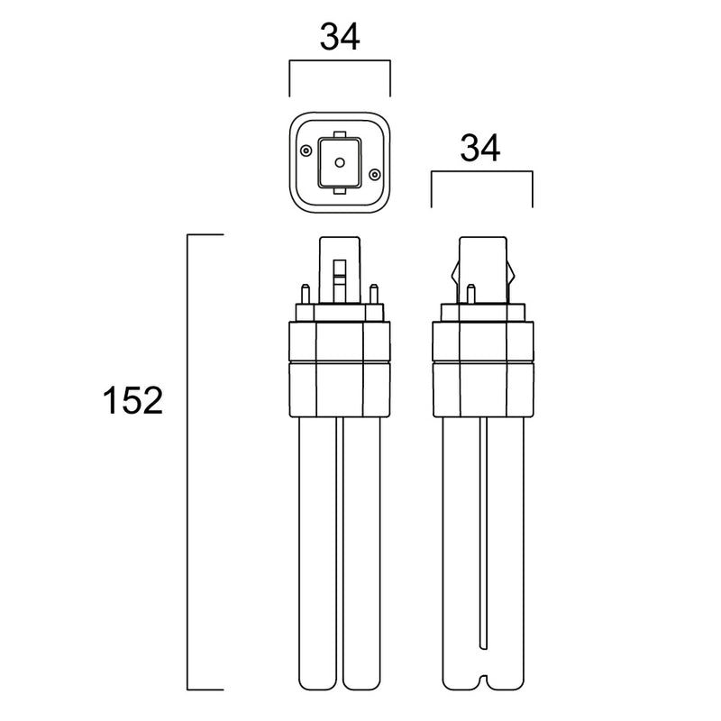 7W, 770lm, ToLEDo Lynx D, G24d-2, 2-Pin, 4000K, 34x152mm, LED Pistokantalamppu Sylvania