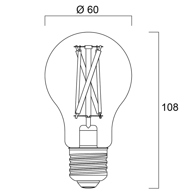 7W, 806lm, ToLEDo Retro SylSmart Home GLS TW DIM, E27, 2000-6500K, 60x108mm, Sylvania Smart LED Bulb