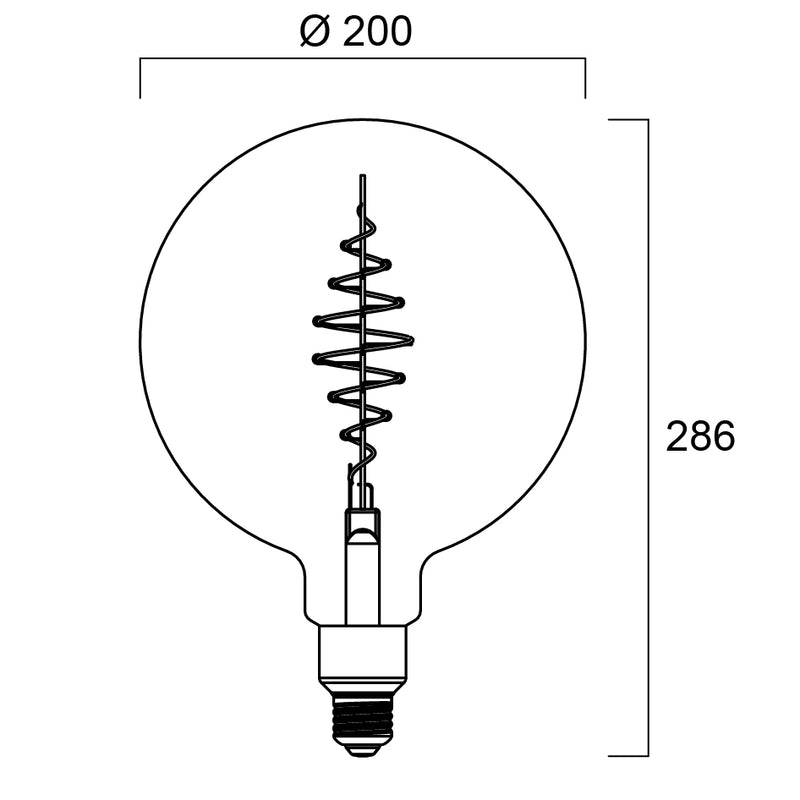 Sylvania ToLEDo Retro Vintage G200 LED Smart Lamp E27 7.5W 2000K black – dimmable