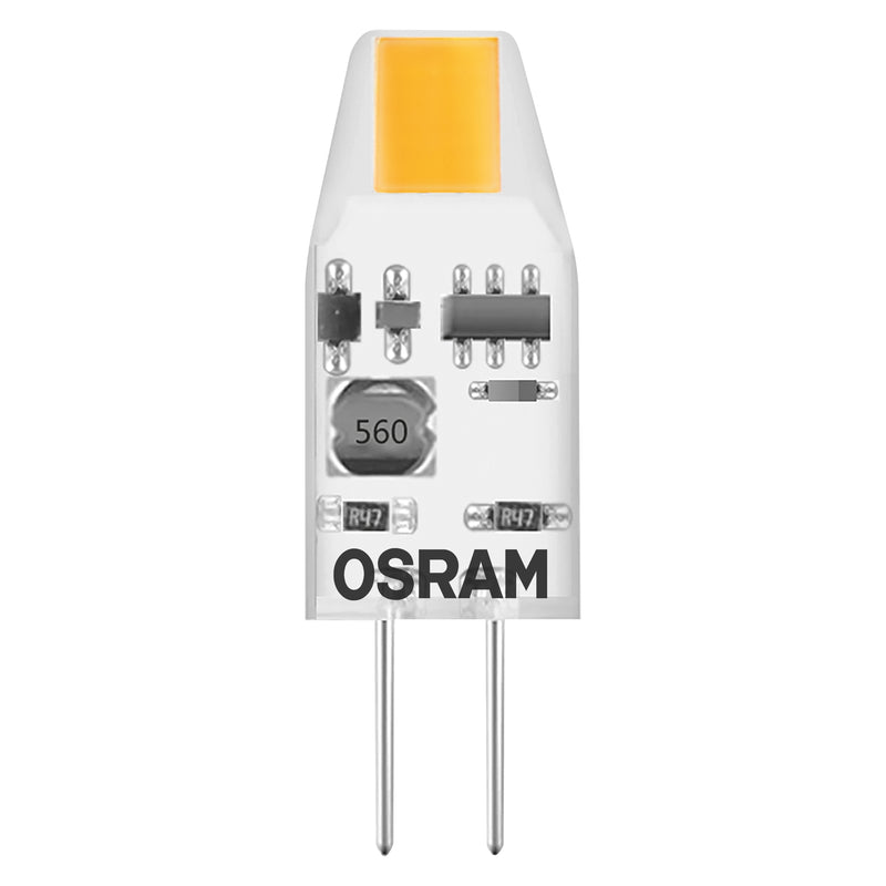 12V, 1W, AC/DC, G4, 100lm, 2700K, 10x30mm, 5KPL LED Lamppu Osram