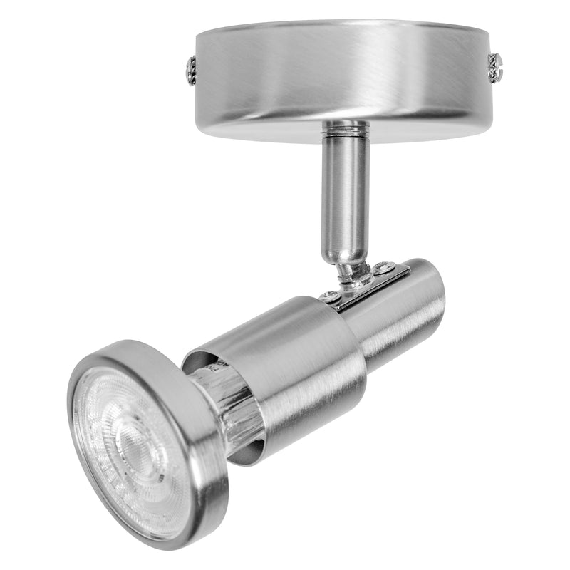 2.6W, 230lm, LED Spot HARJATTU TERÄS, GU10, 2700K, IP20, IK03, 80x146mm, LED Kohdevalaisin Osram