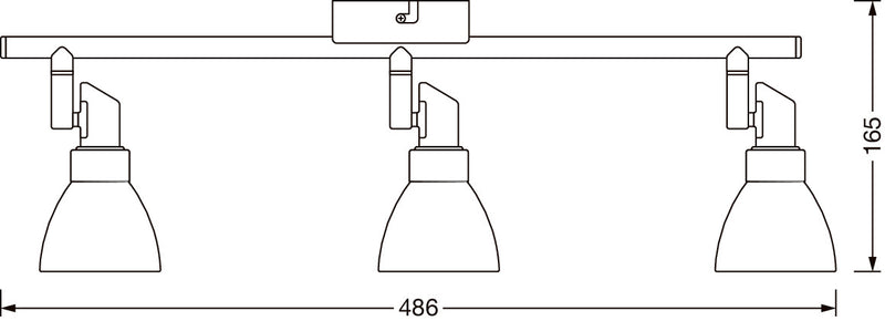 5,7 W, 600 lm, LED-Spot, 3xG9, 2700 K, IP20, IK03, 90x486 mm, Osram LED-Strahler