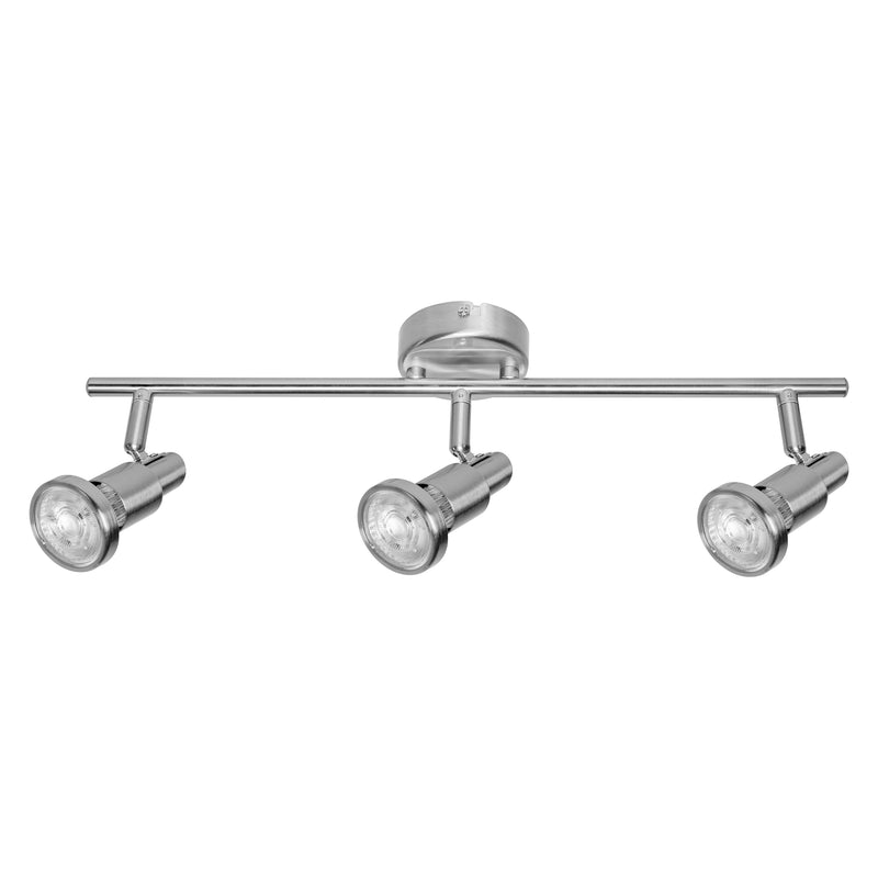 7.8W, 690lm, LED Spot BRUSHED SILVER, 3xGU10, 2700K, IP20, IK03, 90x486mm, LED Kohdevalaisin Osram