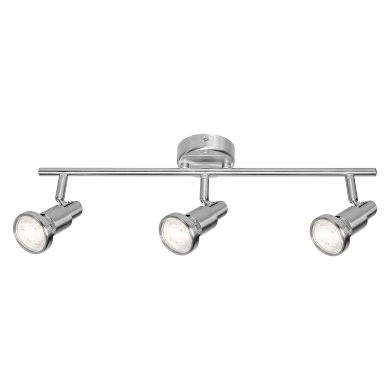 7.8W, 690lm, LED Spot BRUSHED SILVER, 3xGU10, 2700K, IP20, IK03, 90x486mm, LED Kohdevalaisin Osram