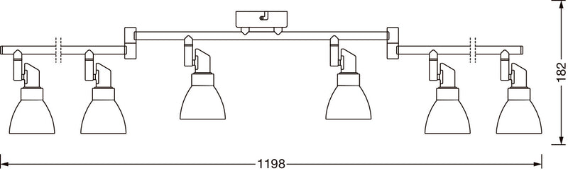 11,4W, 1200lm, LED-Strahler, 6XG9, 2700K, IP20, IK03, 90x1198mm, LED-Spotlight Osram