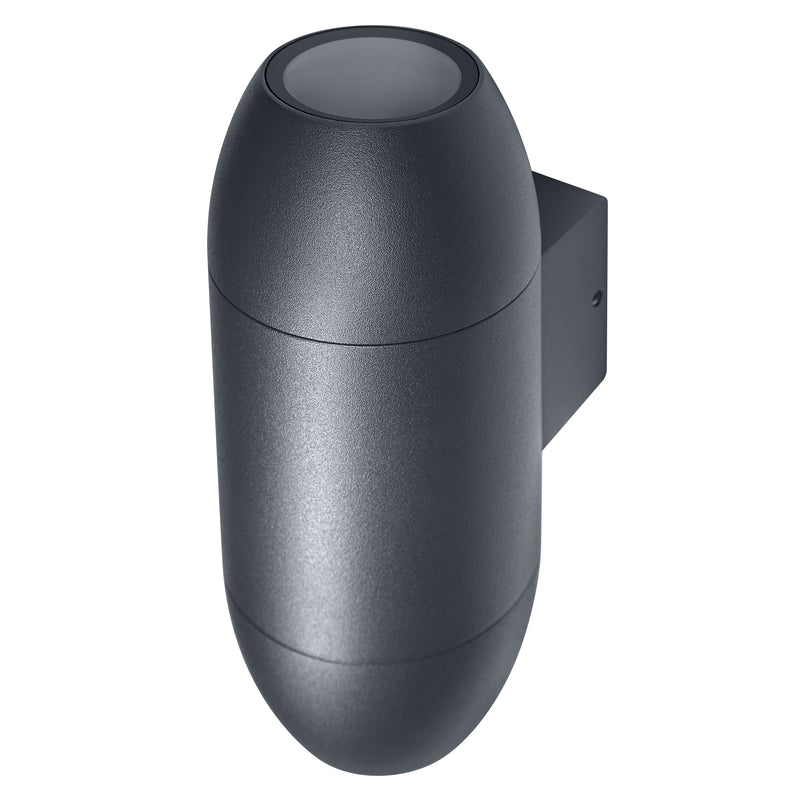 Endura Classic Cannon Wall Updown DARK GRAY, 2XGU10, IP44, IK03, Ulkoseinävalaisinrunko Osram