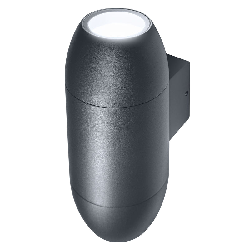 Endura Classic Cannon Wall Updown DARK GRAY, 2XGU10, IP44, IK03, Ulkoseinävalaisinrunko Osram